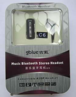Gblue C6 A2DP Noise Free Bluetooth Stereo Headset New  
