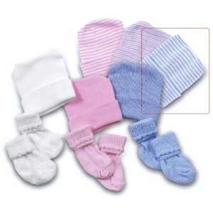 Medline MDT211434B Infant Head Warmers   Blue Stripe   Package Of 12