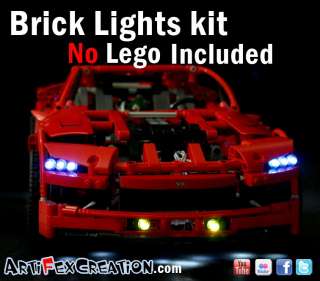   LIGHTS KIT for Super Car Lego Technic 8070 8880 8109 9395 10187  