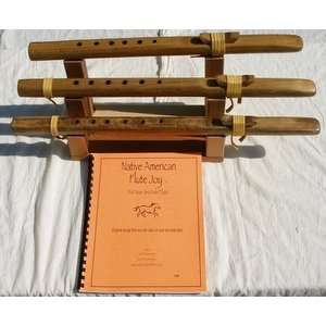   Hole Poplar Flutes with Triple Rack & Book Musical Instruments