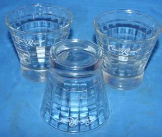   Crystal On the Rocks barware beverage Glasses Set of Three  