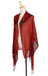 Fashion Leopard Tassel Cotton Blends Shawl Scarf Wrap Stole Size 71*23 