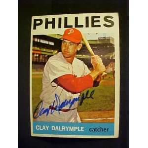 Clay Dalrymple Philadelphia Phillies #191 1964 Topps Autographed 