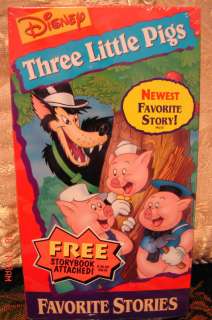 DISNEYS The Three Little Pigs Favorite Stories VHS NEW 786936010299 