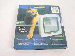 Large 4 Way Pet Cat Kitten Dog Supply Lock Lockable Safe Flap Door New 