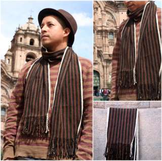 Handmade Organic Alpaca Scarf from the Andes.