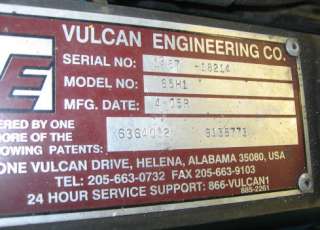 Vulcan Engineering Pneumatic Foundry Hammer Impactor  