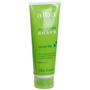  Alba Botanica Lime Cream Shave, Coconut, 8  Ounce Bottle 