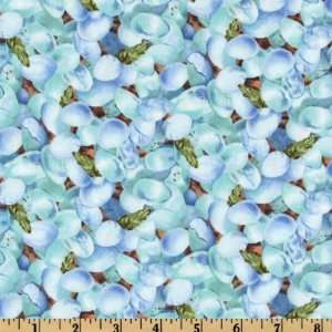  44 Wide Symphony Of Spring Eggs Blue Fabric By The Yard 