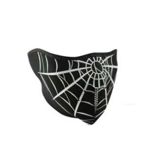    Neoprene Spider Web Design Half Face Mask
