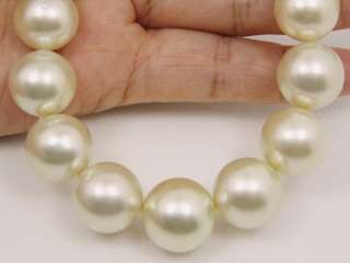 14.6MM ROUND AUSTRALIAN SOUTH SEA PEARL 14K YG NECKLACE  