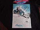 1948 INDIAN Chief THRILL OVER THE HILL Sales poster Dea