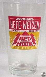 Red Hook Hefe Weizen, Seattle, WA beer glasses, 4  
