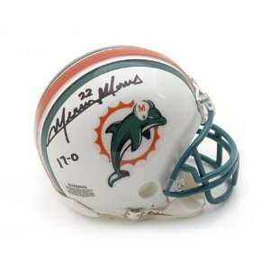  Mercury Morris Miami Dolphins Autographed Mini Helmet with 