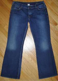 Womens SILVER *SUKI* Jeans Low Rise Flare Stretch Size 34 x 31  