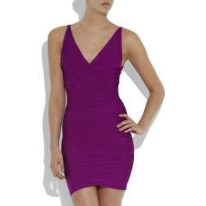 Purple Cocktail Bodycon Bandage Dress XXS XS S M L  