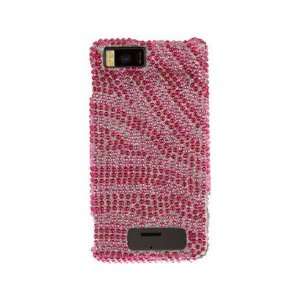   Case Hot Pink and Pink Zebra For Motorola Droid X Cell Phones