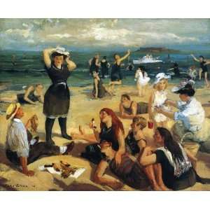   paintings   John Sloan   24 x 20 inches   South Beach Bathers Home