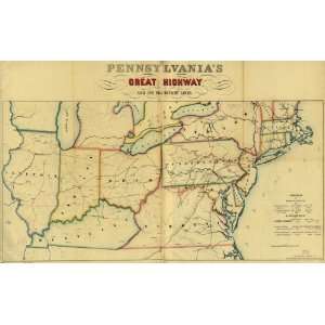  1850s Railroad map of northeastern U.S.