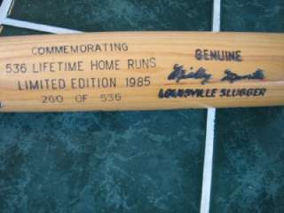 MICKEY MANTLE Signed & Lelands Authenticated Limited Edition Bat 