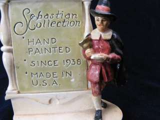 Sebastian Collection Handcast Hand Painted Pilgrim  