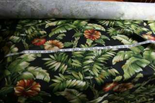 Jungle floral palm leaf leaves cotton fabric material  