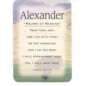 Alexander   Meaning of Alexander   Name Cards with Scripture   Pack of 