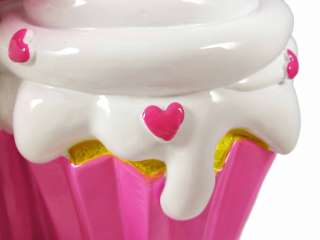 Cute Strawberry Cupcake Child Size Glass Top Table  