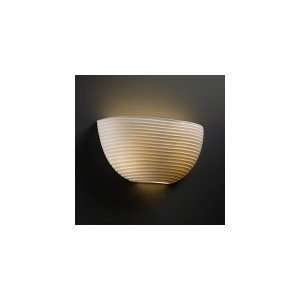   POR 5725 WAVE Porcelina 2 Light Wall Sconce with Porcelain Waves glass