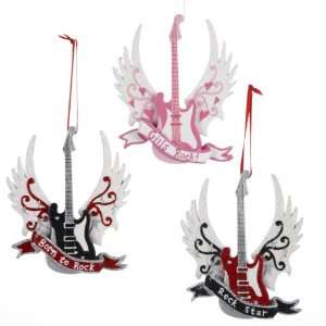  Club Pack of 12 Rock Star Electric Guitar with Angel Wing 
