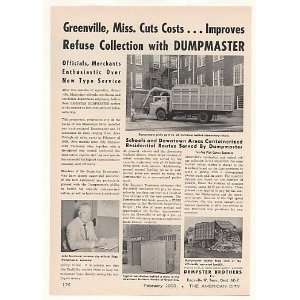  1960 Greenville MS Dempster Dumpmaster Garbage Truck Print 