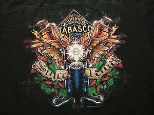 Mens T Shirt TABASCO MADE IN USA McILHENNY CO. SINCE 1868 black size 