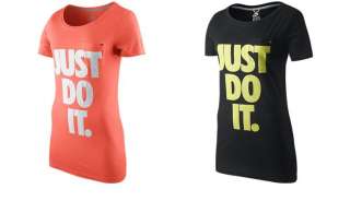 Nike JDI BOYFRIEND T  Shirt Schwarz Mango Orange Nike Sportswear NEU 
