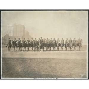   Panoramic Reprint of Squad of Chicago Mounted Police