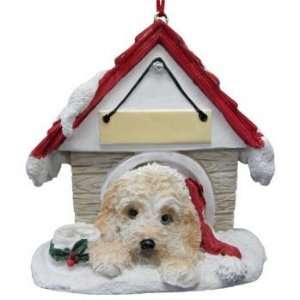  Cockapoo in Doghouse Christmas Ornament