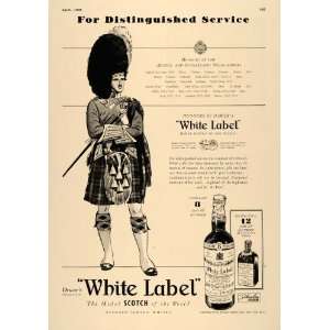  1938 Ad Dewar White Label Scotch Scotsman Sutherland 