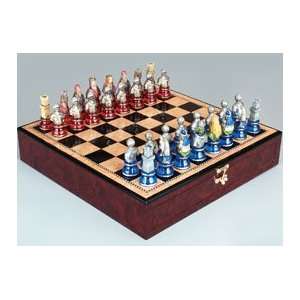  17 inch High Gloss Wood Chess Board With Storage Drawers 