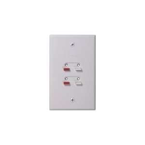   Corp Rca One For All Speaker Wire Wall Plate White