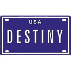  Destiny USA mini metal embossed license plate name for bikes 