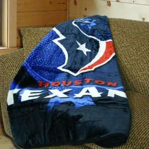   Texans 50x60 Burst Series Plush Blanket Throw