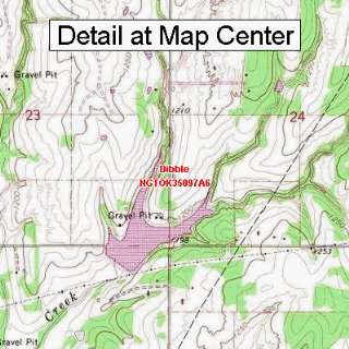  USGS Topographic Quadrangle Map   Dibble, Oklahoma (Folded 
