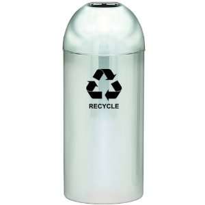   Recycling Receptacle with Galvanized Liner, Legend Recycle, Round