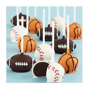 12 Handmade Sports Ball Chocolate Cake Pops  Grocery 