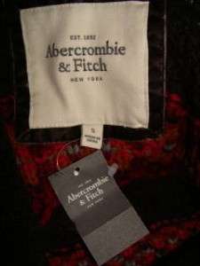 80 ABERCROMBIE & FITCH Brown/Red/Orange Sweater Vest S  