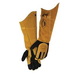 21 Padded Arm Welder Glove,USA made Deerskin,leather heat shield 