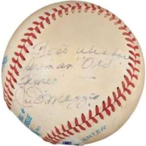 Signed Joe DiMaggio Baseball   Vintage AL   Autographed Baseballs 