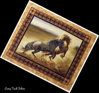 WEIRS HORSE WALL HANGING / QUILT FABRIC PANEL 35X45  