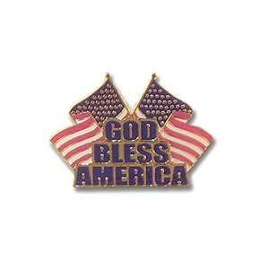  God Bless America Flag Pin 