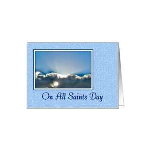  All Saints Day   Sunrays In Clouds Card Health & Personal 