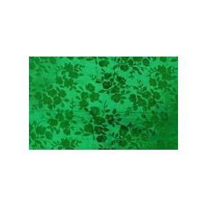 Emerald Floral Embossed Metallic Paper 